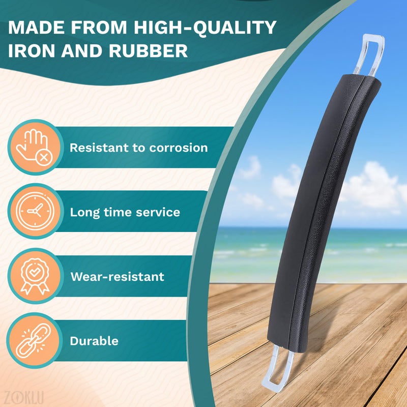ZOKLU 2 Pcs Luggage Handle Replacement â€“ Durable Suitcase Handle Replacement with Screws, Fits Holes 8.9" Apart, Overall Length 9.56", One Size for Suitcases, Bags, Briefcases â€“ Easy for Luggage Repairs - Image 3